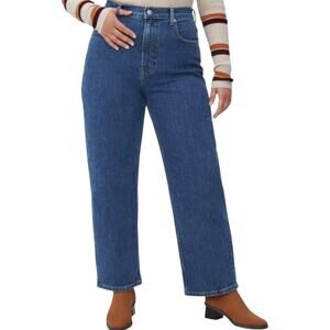 Everlane The Way-High Jeans Straight High Rise Organic Cotton Vintage Indigo 32